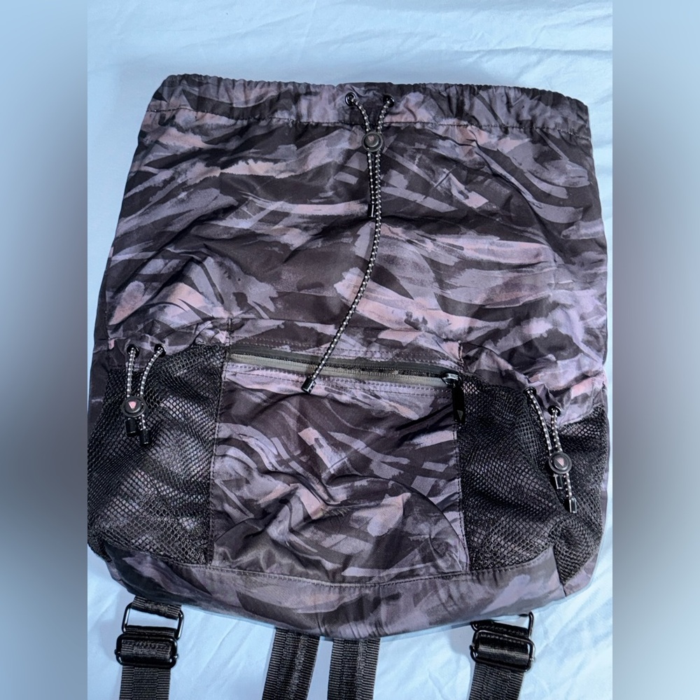 Victoria's Secret Black and Pink Camouflage Backpack